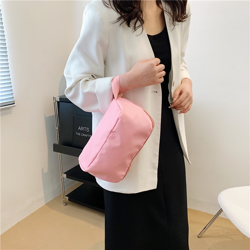 JASMIN NOIR Túi Đựng Mỹ Phẩm Bằng Nylon Chống Thấm Nước Thiết Kế Đơn Giản Cho Nữ
