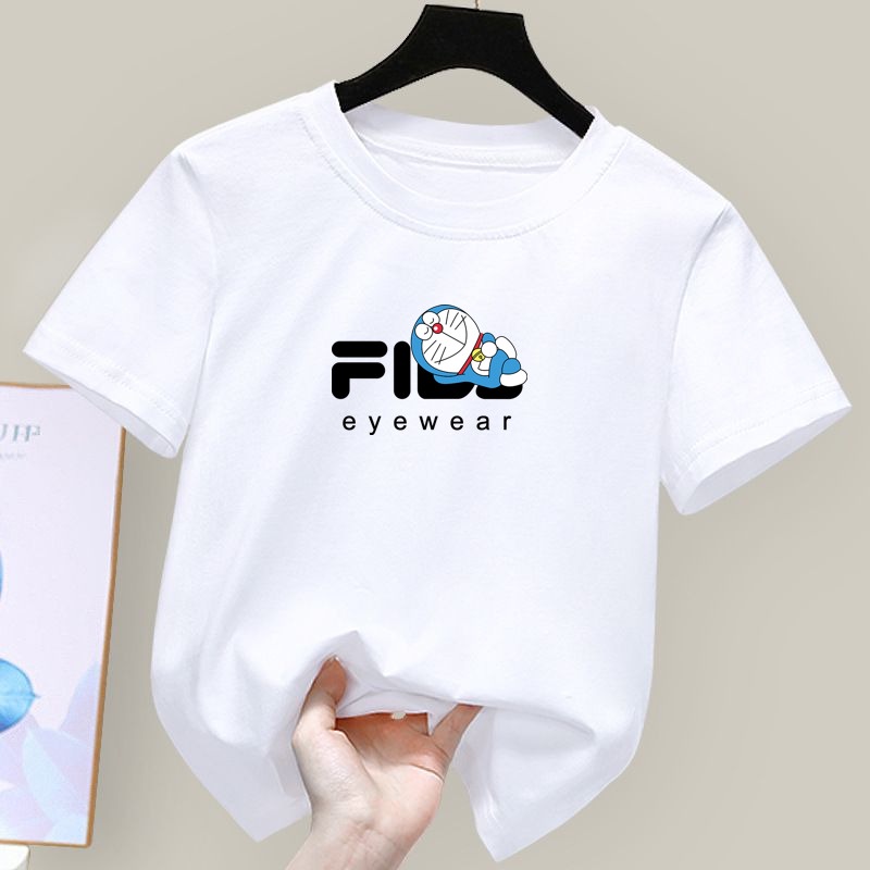 Áo Thun Tay Ngắn In Họa Tiết Hoạt Hình Dễ Thương Thời Trang Cho Bé Trai Và Gái