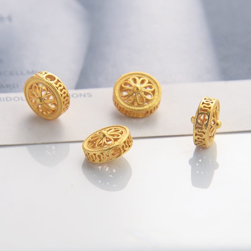 Chuỗi Hạt Vàng Đồng Cổ Điển Màu Sắc Mạnh Mẽ Dùng Làm Trang Sức diy