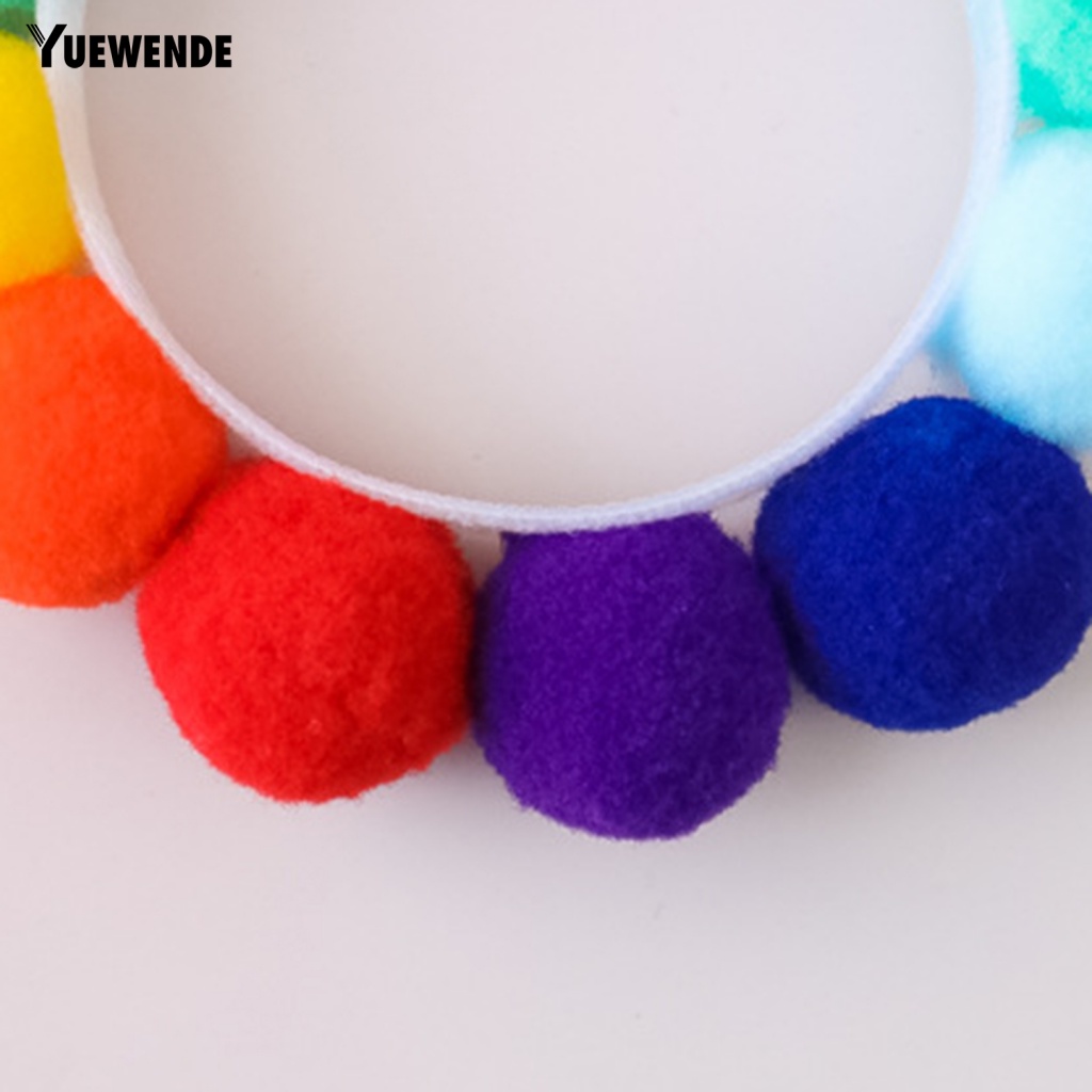 Ye.b Vòng Cổ Họa Tiết Ruy Băng Đính Bóng Lông Trọng Lượng Nhẹ Độ Co Giãn Cao Mặc Hàng Ngày Cho Cún