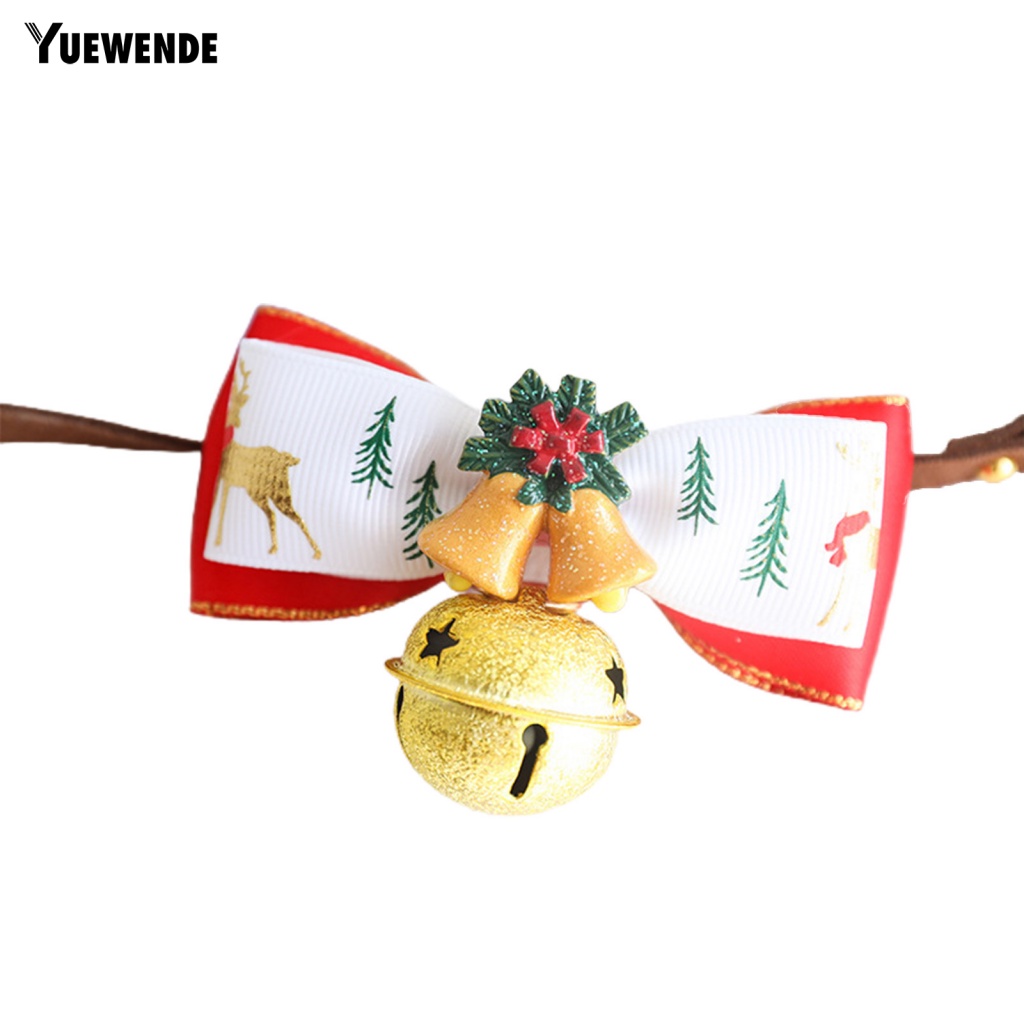 Vòng Cổ Gắn Chuông Họa Tiết Giáng Sinh Thời Trang Cho Thú Cưng