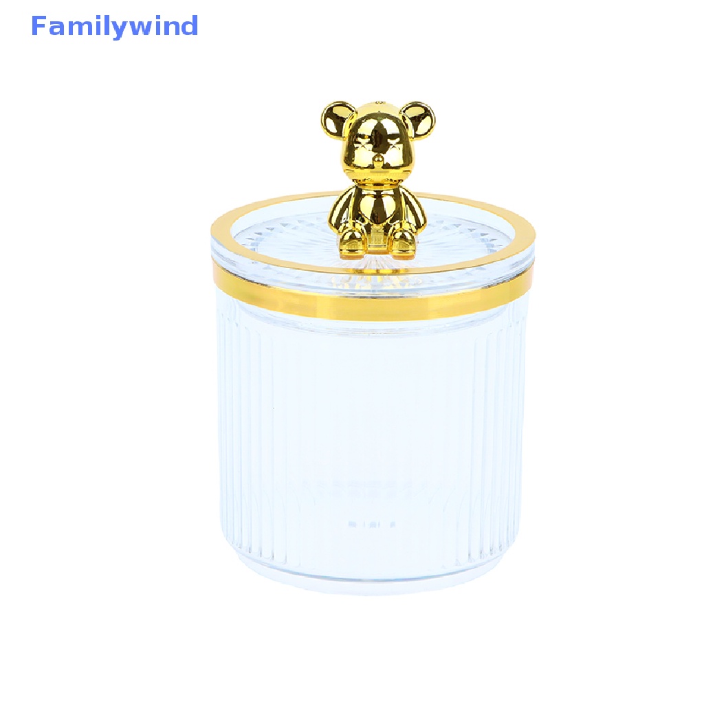 Hũ Đựng Mỹ Phẩm Bằng Acrylic Trong Suốt Hình Gấu Dễ Thương
