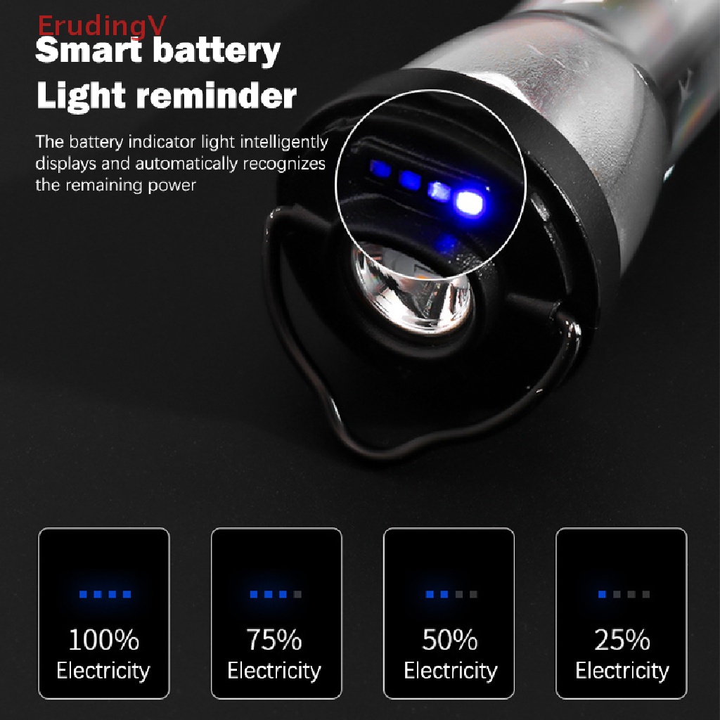 Đèn Pin Cắm Trại 3 Chế Độ Cao Sạc Cổng USB Từ Tính Mang Đi Tiện Dụng