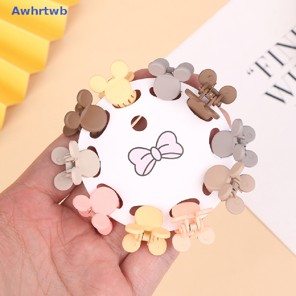 Set 10 Kẹp Tóc Càng Cua Nhỏ Hình Ngôi Sao / Bướm Màu Kẹo Ngọt Dễ Thương Cho Bé Gái Mới