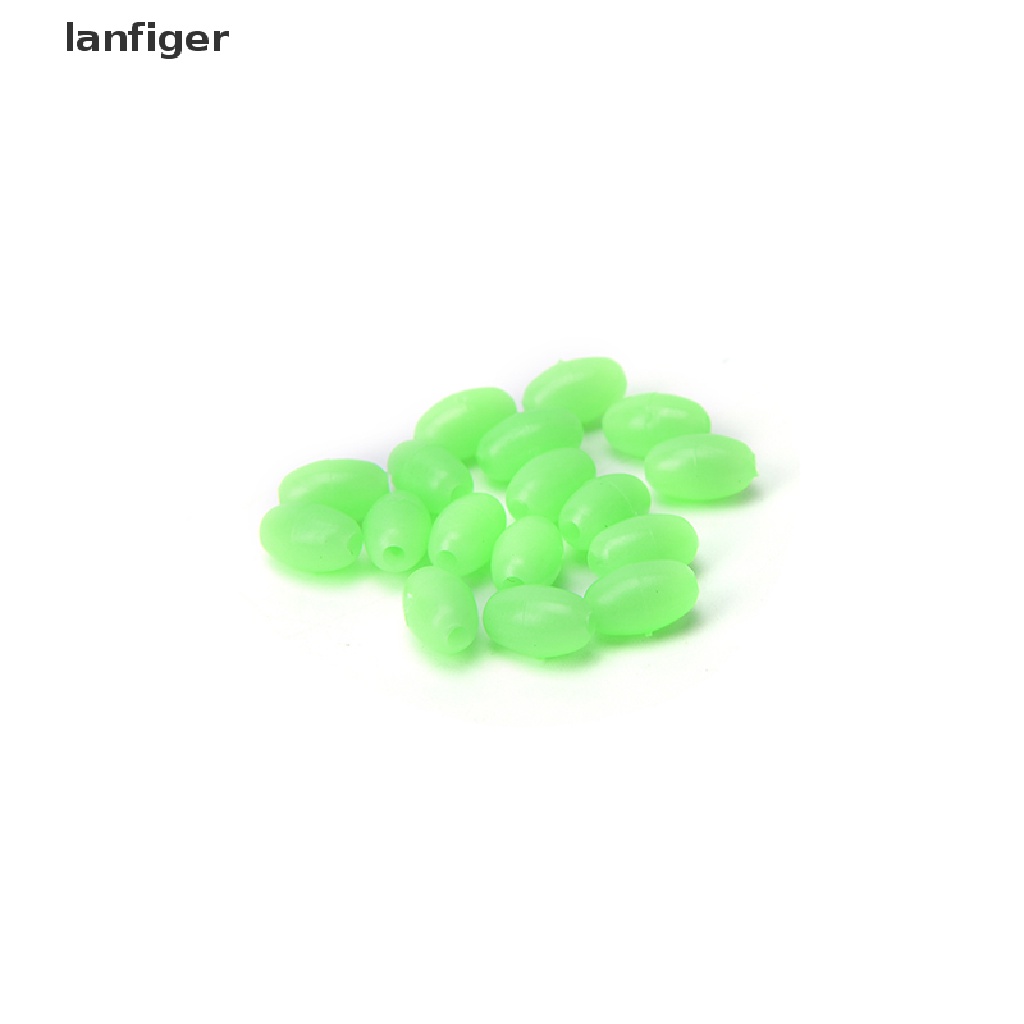 Set 100 Hạt Phát Sáng Hình Oval Mềm Mại Kích Thước 5mm / 8mm / 10mm Dùng Trong Câu Cá