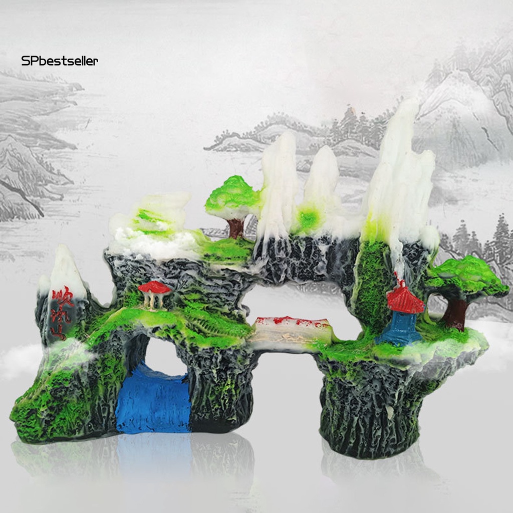 Hòn Núi Nhân Tạo Bằng Nhựa Resin Cho Trang Trí Bể Cá