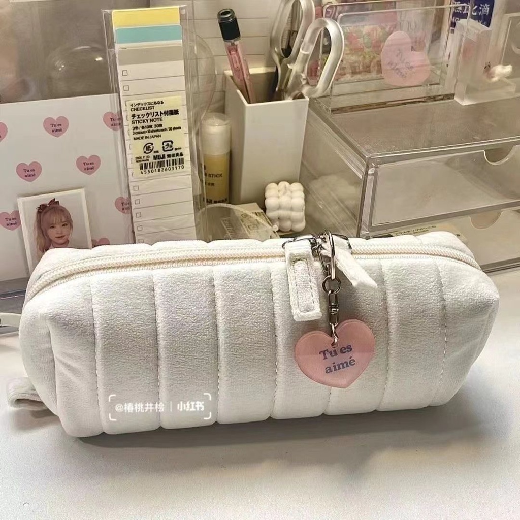 Túi Đựng Bút Chì Cỡ Lớn Họa Tiết Bánh Mì / Sữa / Đậu Nành Dễ Thương