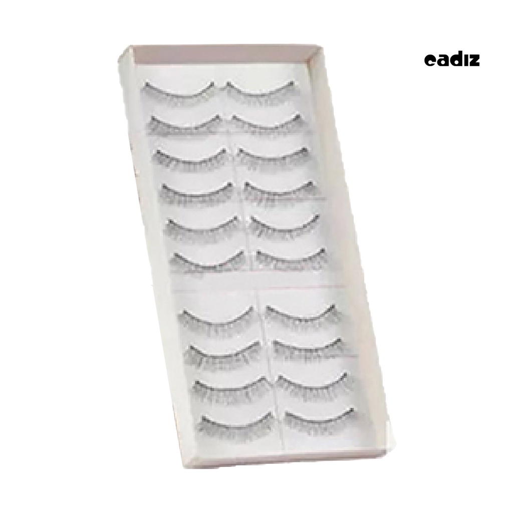 Set 10 Cặp Lông Mi Giả Mỏng Kiểu Dáng Đơn Giản Cho Văn Phòng