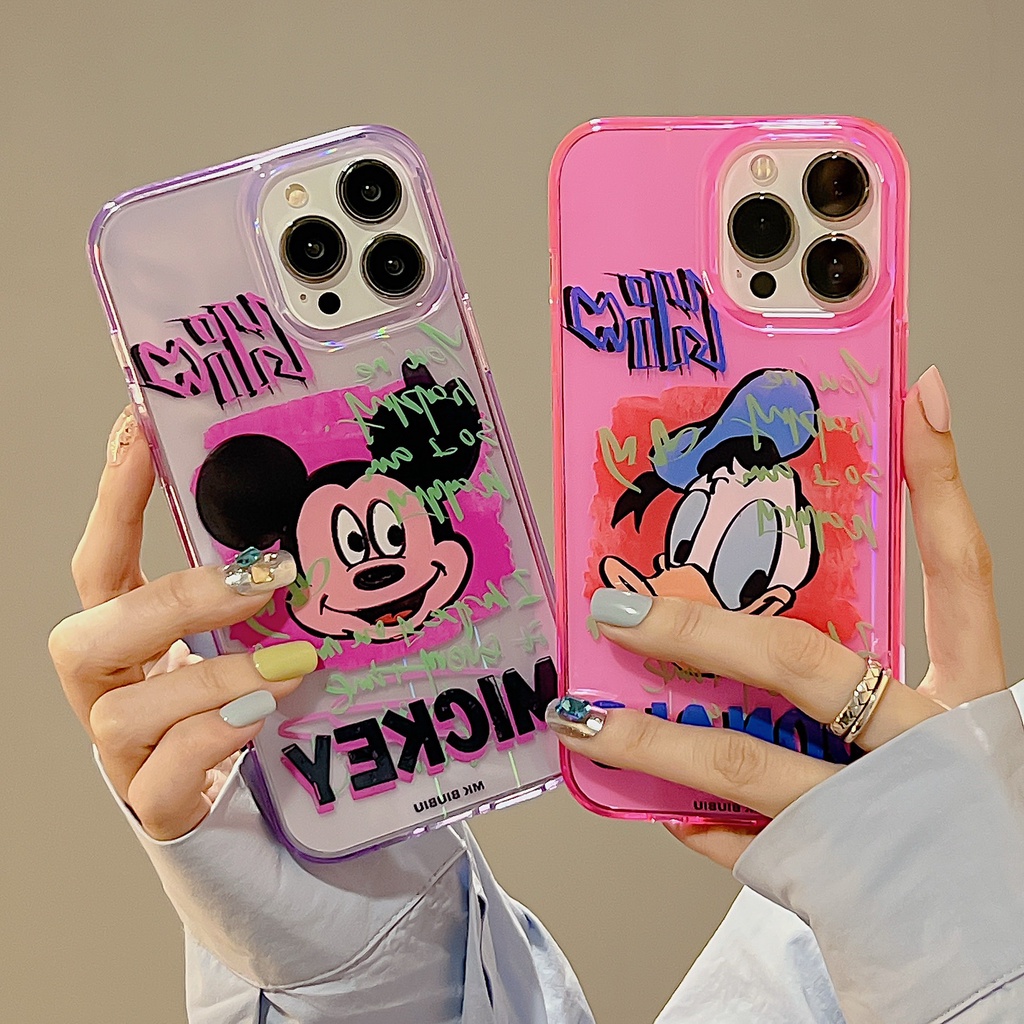 Donald Duck Ốp Điện Thoại TPU Mềm Trong Suốt Dạ Quang In Hình Mickey / Vịt Donald Cho iPhone 14 13 12 Pro Max