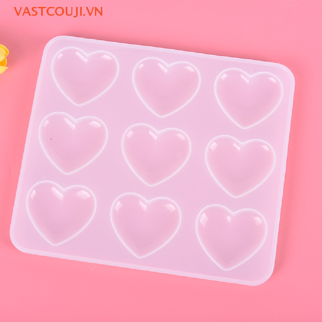 Khuôn Silicon Hình Trái Tim Làm Trang Sức DIY
