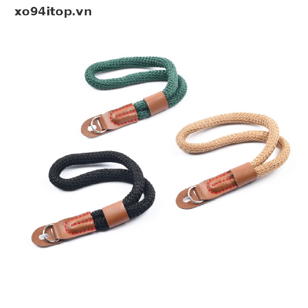 Xoitop Dây Đeo Cổ Tay Cotton Bện Lỗ Tròn Cho Máy Ảnh Kỹ Thuật Số Leica Digital SLR