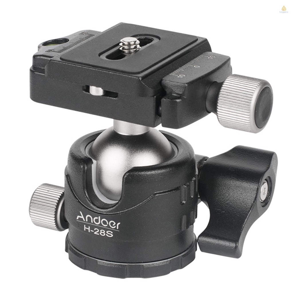 Gậy Ba Chân Đầu Bi Andoer H28S Mini Xoay 360 Độ Hỗ Trợ Chụp Ảnh DSLR