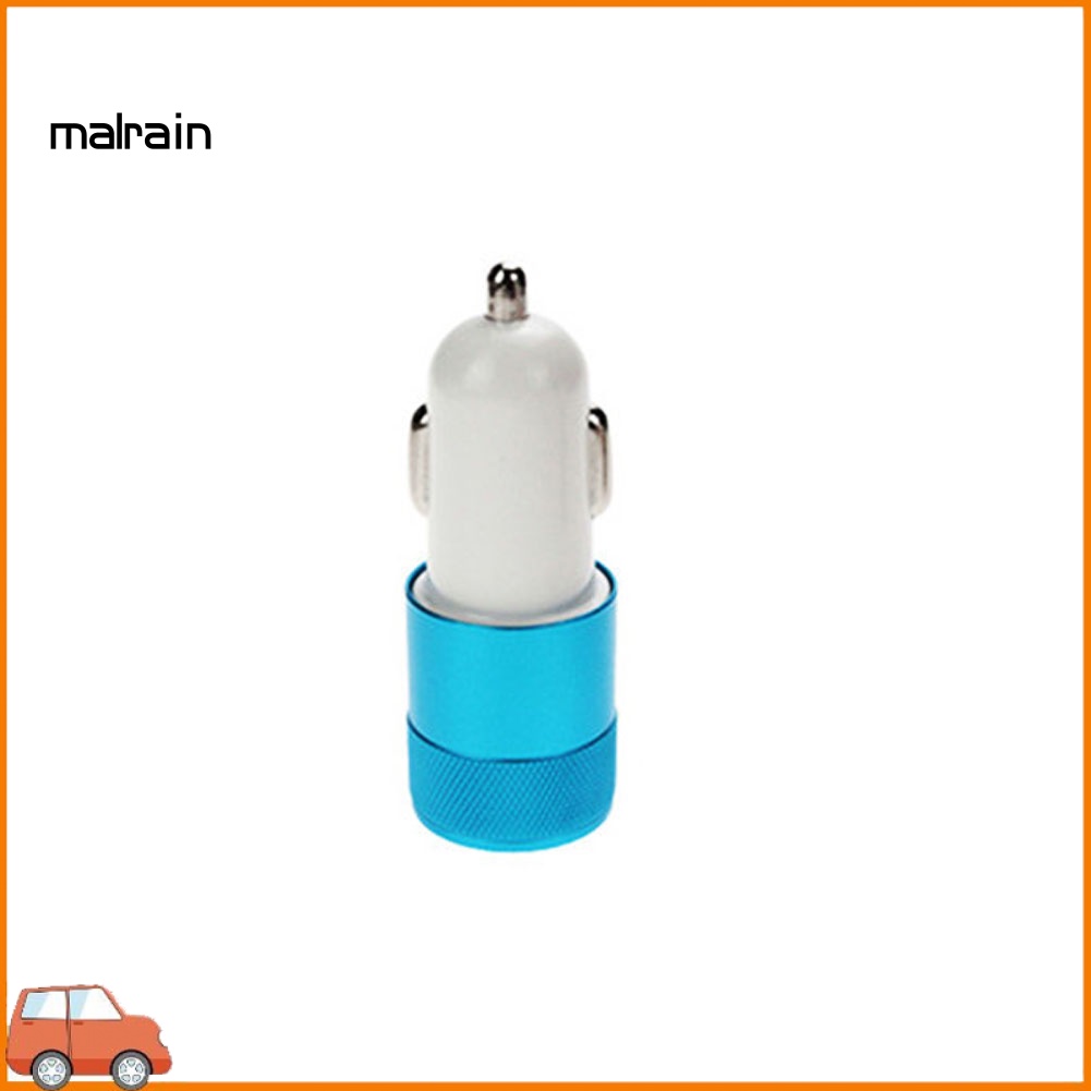 Tẩu Sạc Hai Cổng USB 5V 2.1A Tích Hợp Đèn LED Cho iPhone Samsung Galaxy Tablet