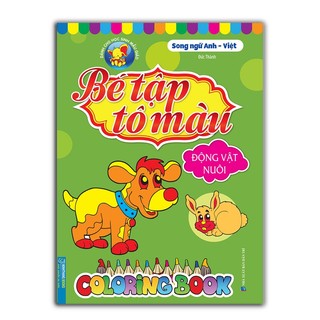 Sách - Combo 6c - Bé tập tô màu (song ngữ anh - việt)