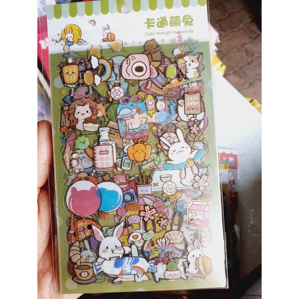 Hình Dán Set 6 Tấm Sticker Dán Trang Trí Đáng Yêu Cho Bé DCTE