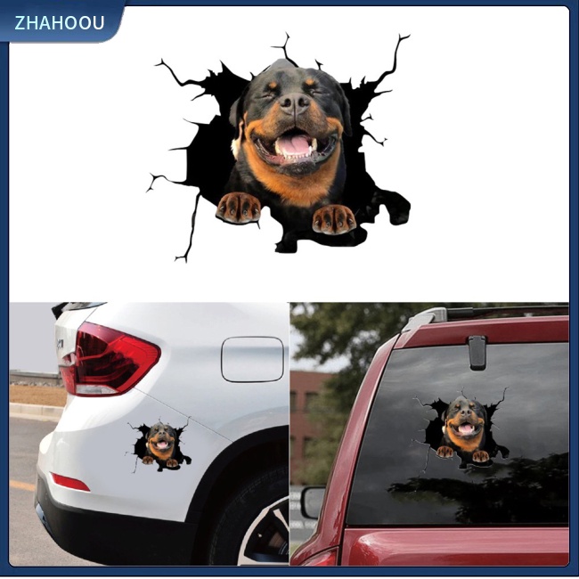 ☃Nhà Cửa☃ Miếng Dán Hình Chú Chó 3d D-2134 Trang Trí Thân / Cửa Sổ Xe Hơi