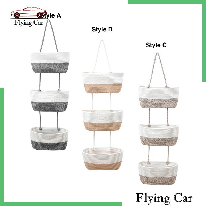 Giỏ Đựng Đồ Treo Tường Tiết Kiệm Không Gian Bằng Cotton Cho Phòng Trẻ Em / Phòng Tắm / Bếp 2