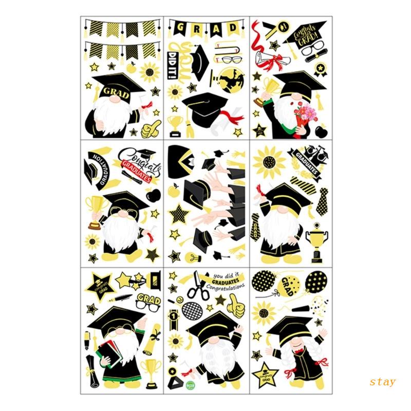 Set 2 Miếng Dán Cửa Sổ Bằng PVC Chống Nước Trang Trí Chúc Mừng Năm Mới