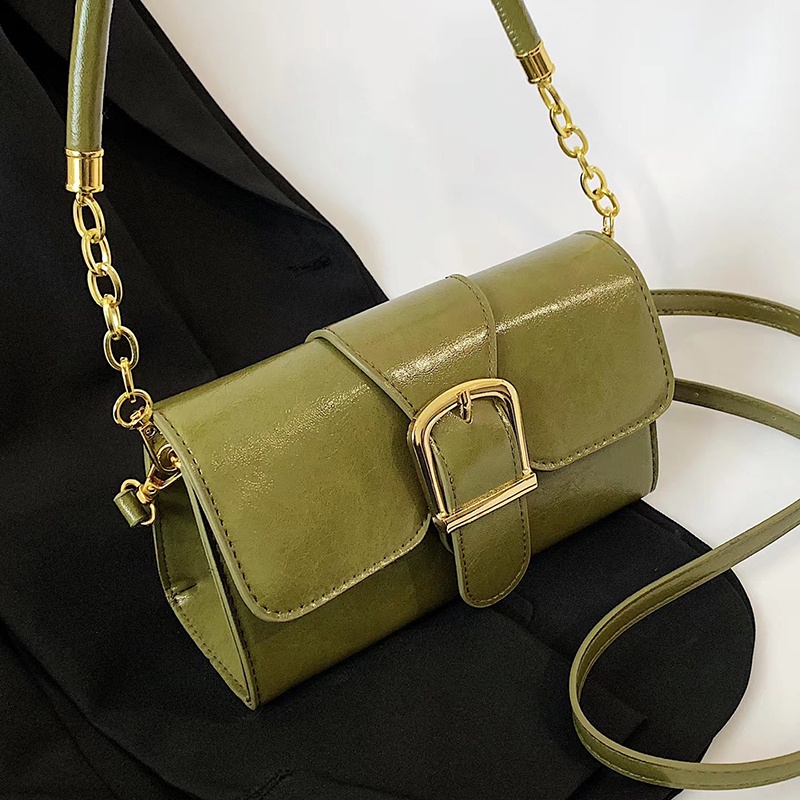 Ielgy Túi đeo dưới cánh tay Một Bên Vai Có Khóa Cài Đơn Giản Thời Trang Và Phổ Biến Dành Cho Bạn Nữ