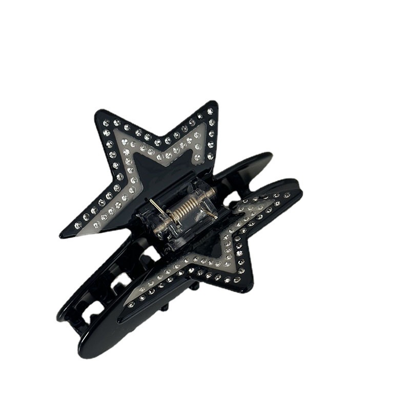 Kẹp Tóc Hình Ngôi Sao Năm Cánh Đính Đá Cỡ Lớn Phong Cách Âu Mỹ Cho Nữ