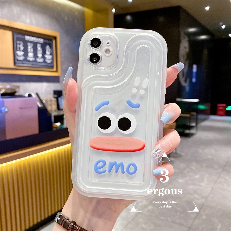 Ốp Điện Thoại TPU Mềm Họa Tiết Mặt Cười Vui Nhộn Bảo Vệ Ống Kính Cho iPhone 14 13 12 11 Pro Max 7 8 Plus SE2020 X XR Xs Max