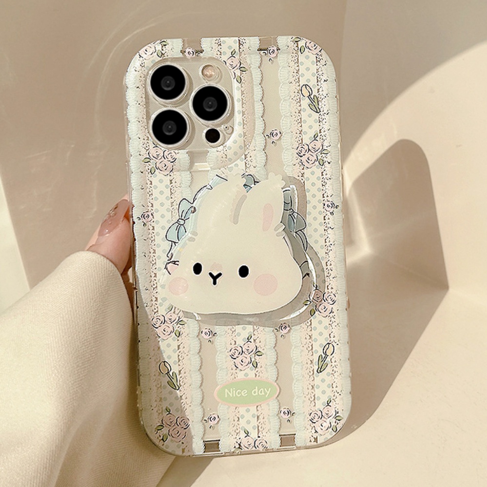 Ốp Điện Thoại TPU Dẻo Họa Tiết Hoa / Thỏ Thời Trang Chống Bụi Bẩn / Sốc Cho IPhone 11 12 13 14 Pro Max