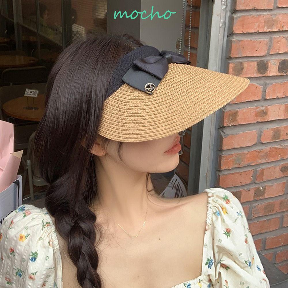 Nón Cối Rộng Vành Chống Tia Cực Tím Đính Nơ Thời Trang Đi Biển Mùa Hè