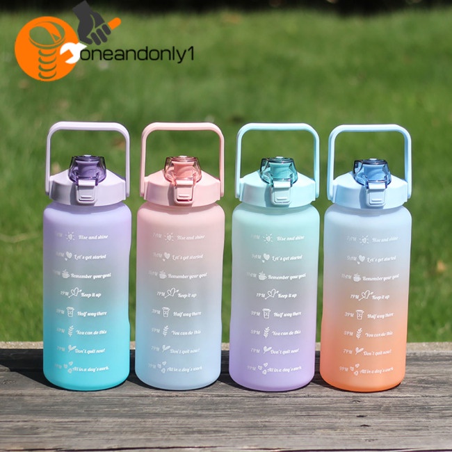 Bình Đựng Nước Dung Tích 2l Có Nắp Đậy Và Ống Hút Màu Gradient