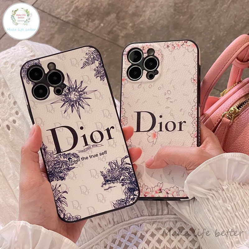 Ốp Điện Thoại Da In Họa Tiết Logo Thương Hiệu Lớn Sang Trọng Cổ Điển Cho IPhone 14 13 Pro Max 11Pro 12 Pro Max
