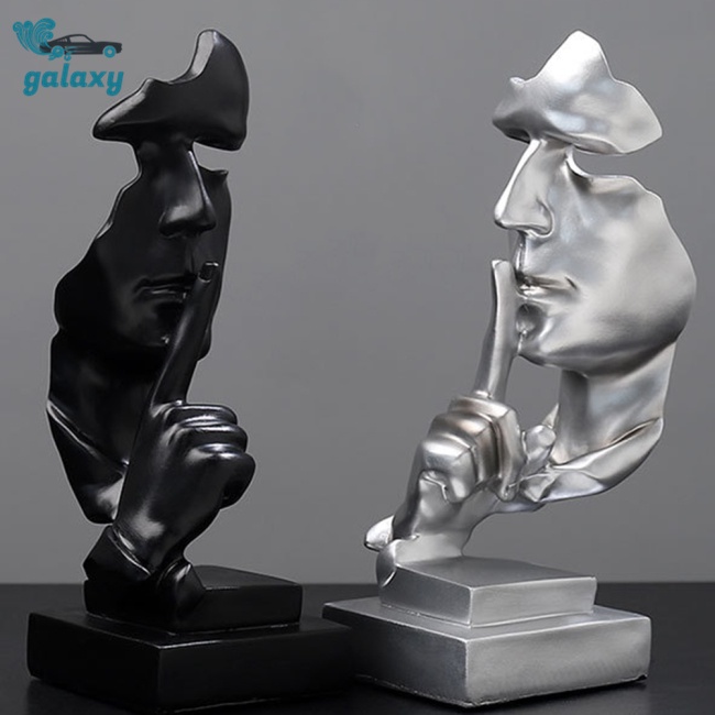 Galaxy Tượng Điêu Khắc Trừu Tượng Bằng Nhựa Resin Màu Vàng Sáng Tạo Trang Trí Nội Thất