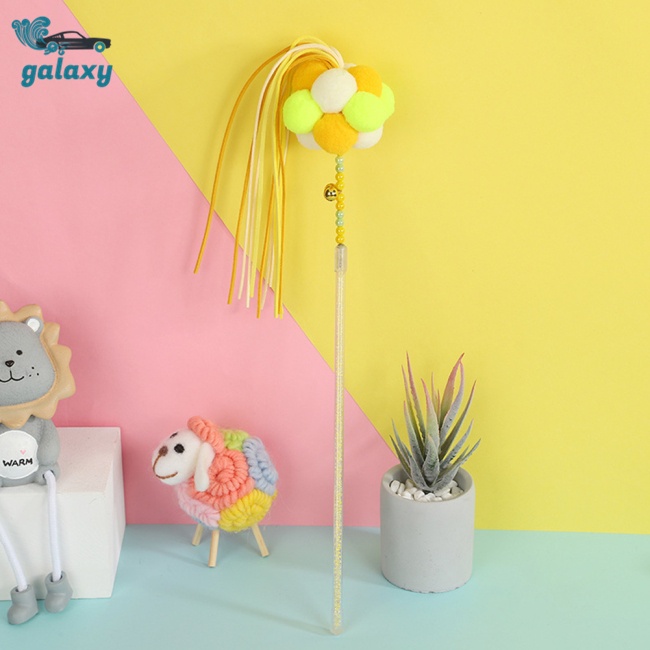 Gậy Trêu Mèo Hình galaxy Có Chuông Và Bóng Lông Tua Rua Giúp Giảm Căng Thẳng