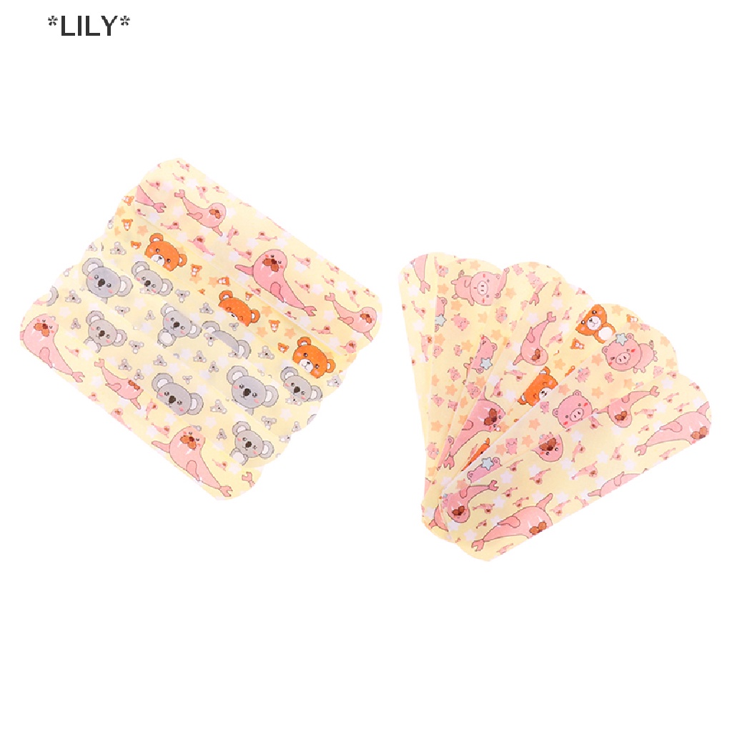 LILY 120 cái băng keo cầm máu hỗ trợ băng hoạt hình thoáng khí chống thấm nước uuu