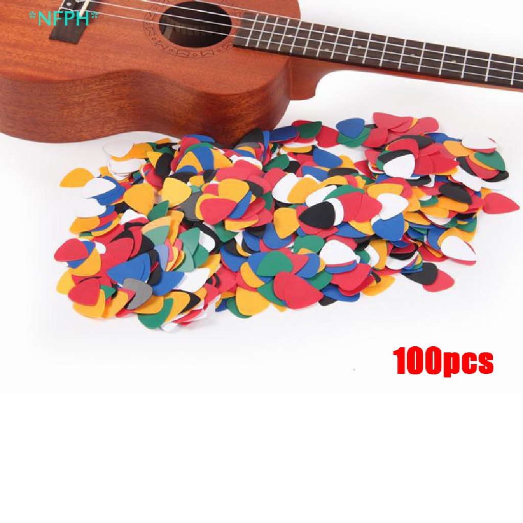 Set 100 Miếng Gảy Đàn Guitar / Ukulele / Bass Bằng ABS Mới