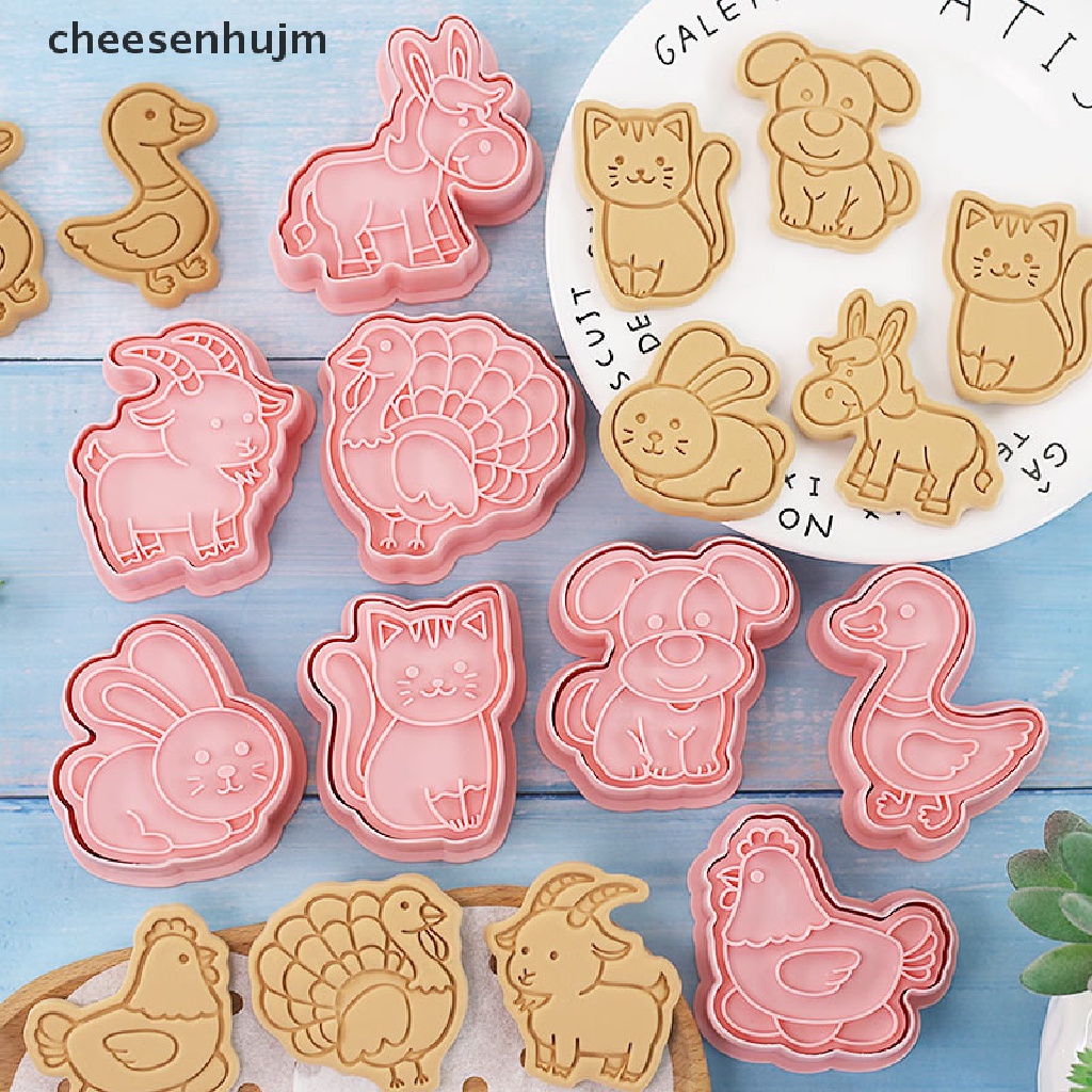 Set 8 Khuôn Nhấn Làm Bánh Quy Tiện Dụng