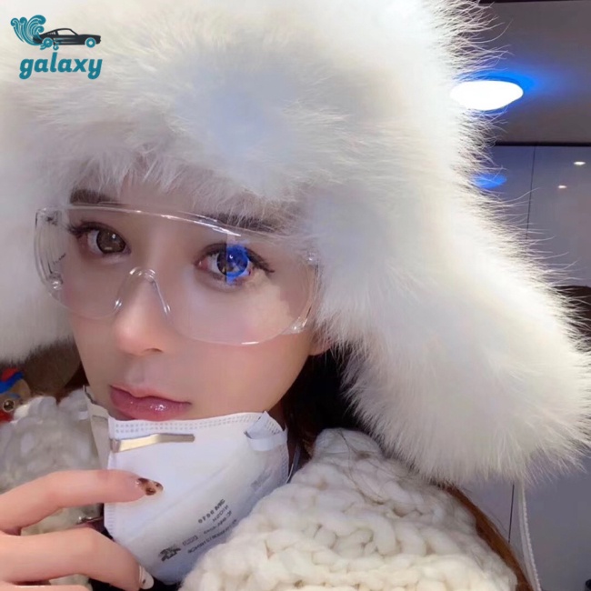 Galaxy Kính Mát Gọng Lớn Trong Suốt Chống Gió / Bụi Bẩn Độ Nét Cao Thời Trang Cho Nam Và Nữ