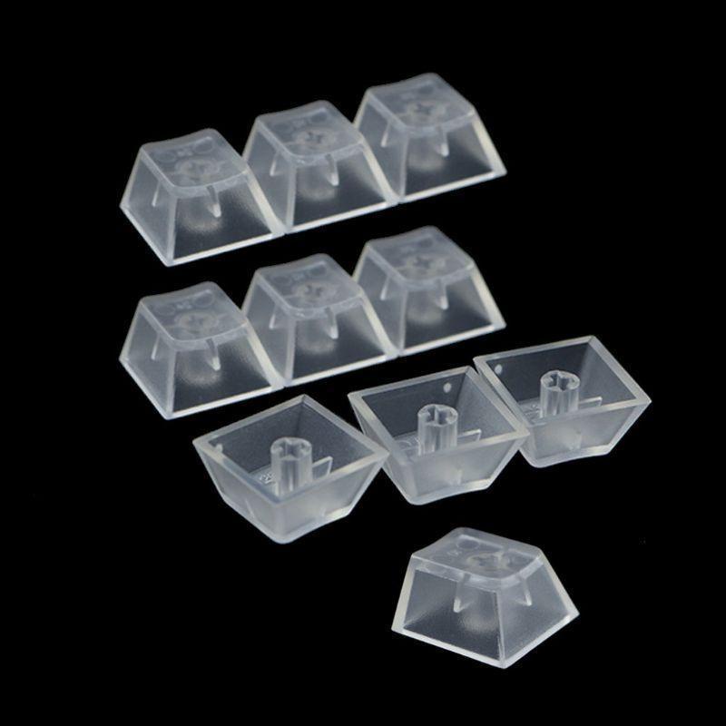 ✿ Set 10 Nút Bàn Phím Cơ Bằng Nhựa ABS Trong Suốt Có Đèn Nền Nhám Cho Công Tắc Cherry