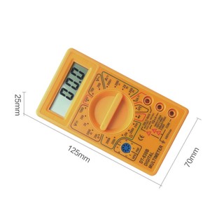DT-830D Mini Digital Multimeter AC/DC Volt Amp Ohm Diode hFE Continuity Tester