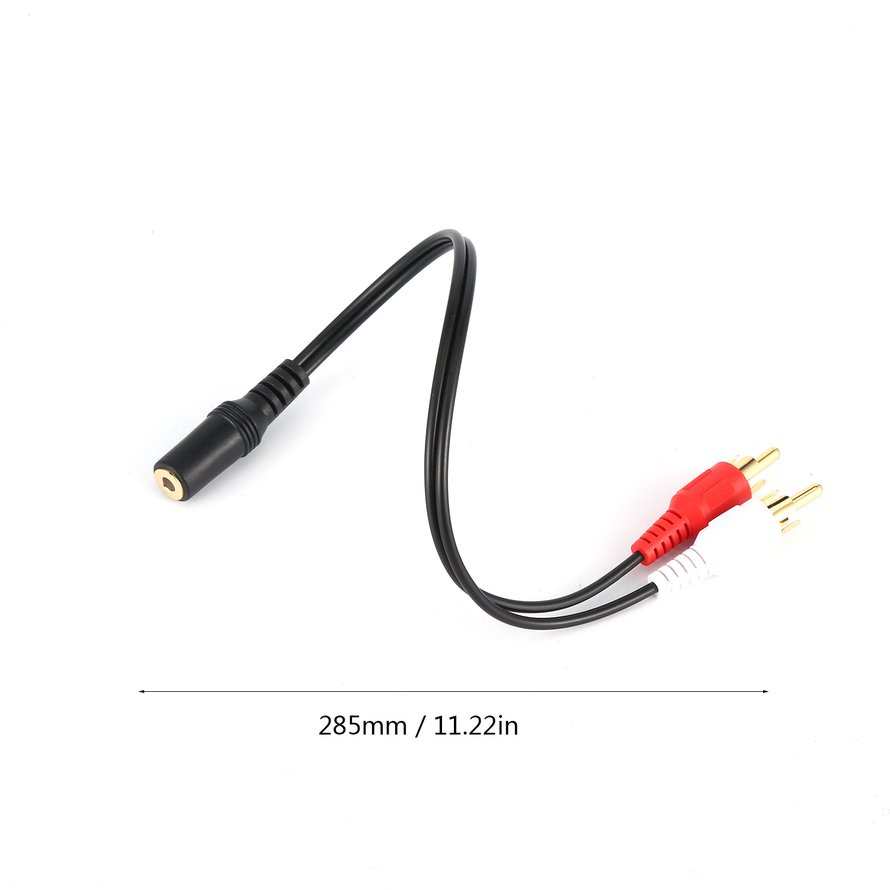 Gold Plated 3.5Mm Female To 2 Rca Male Stereo Audio Y Cable Adapter