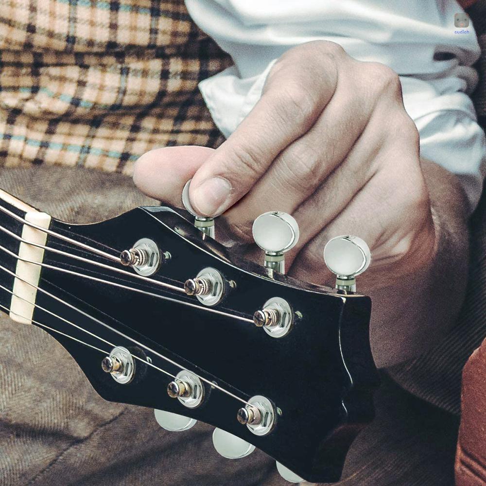 Nút Điều Chỉnh Dây Đàn Guitar Điện / Guitar Acoustic Màu Bạc Chrome 6 Phải Tiện Dụng