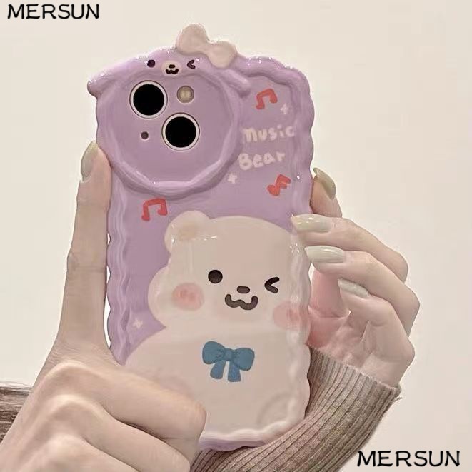 ✅Ốp Điện Thoại Mềm In Hình Gấu Dễ Thương Cho iPhone1311promax 12Inxr14