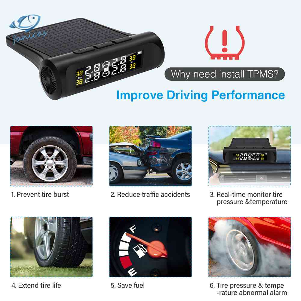 Hệ Thống Giám Sát Áp Suất Lốp Xe Hơi TPMS Với Cảm Biến Bên Ngoài