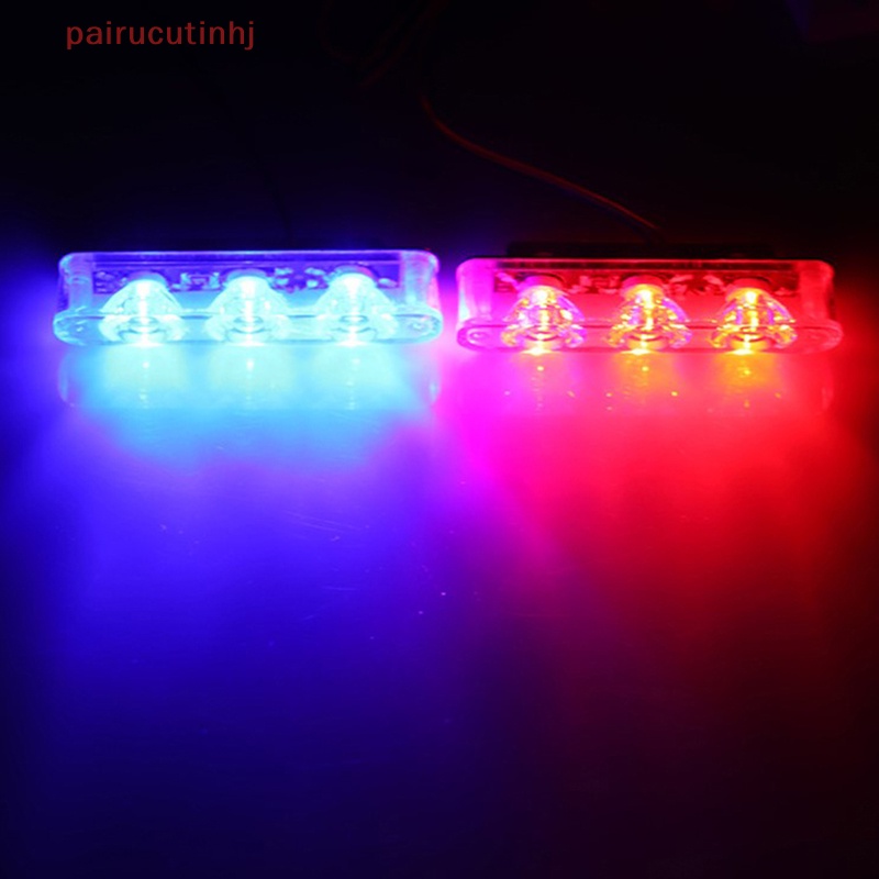 2 Đèn Nhấp Nháy 3 Bóng LED 12V 12W Ánh Sáng Nhấp Nháy Cho Xe Hơi / Xe Tải / Xe Máy