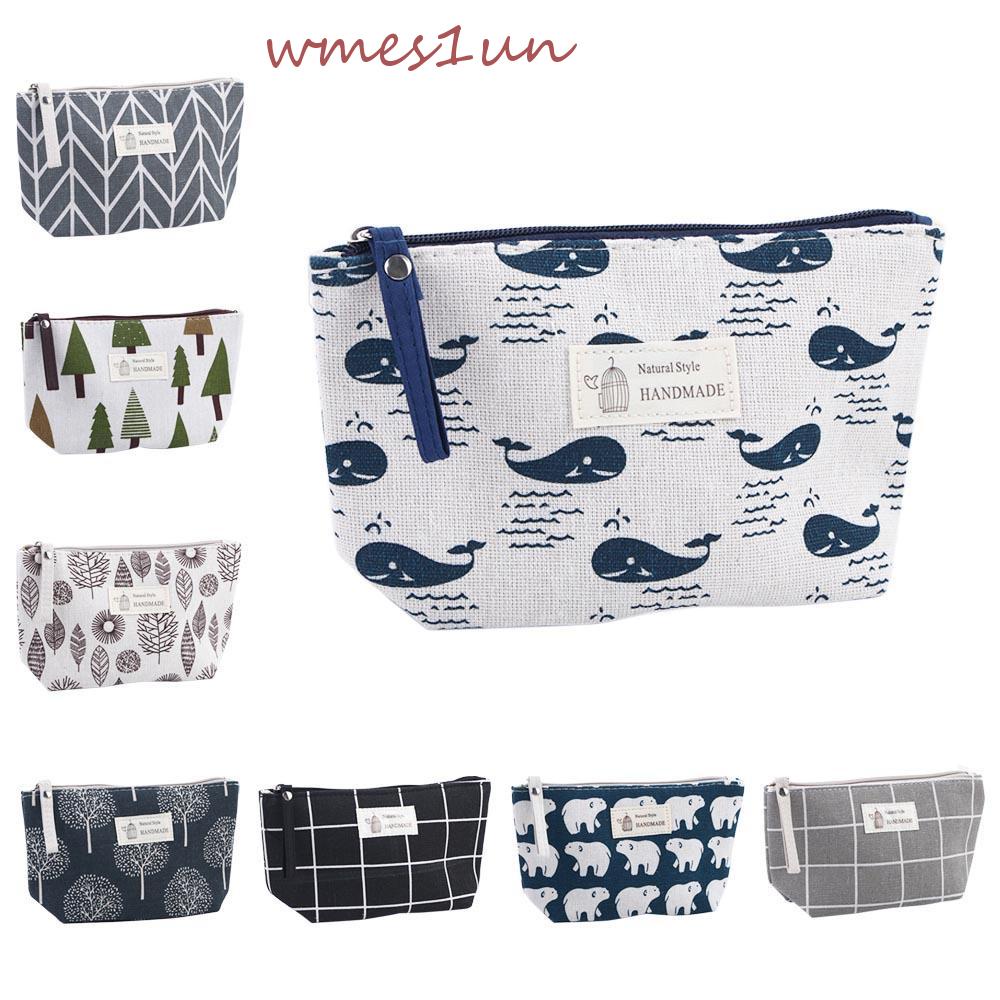 Túi Đựng Mỹ Phẩm WMES15H Bằng Vải Canvas Họa Tiết Động Vật Hợp Thời Trang