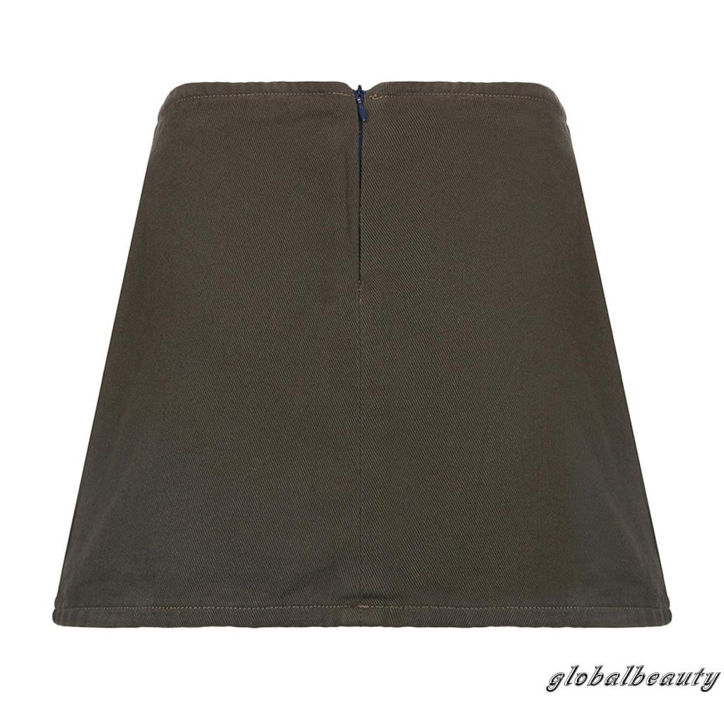 Gb Chân váy jean Lưng Cao Xếp Ly Phối Họa Tiết Ngôi Sao Năm Cánh Thời Trang Mùa Hè Dành Cho Bạn Nữ