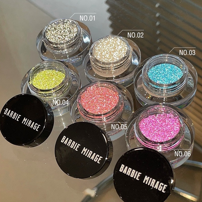 Nhũ rắc barbie mirage siêu sáng cao cấp 6 màu lẻ