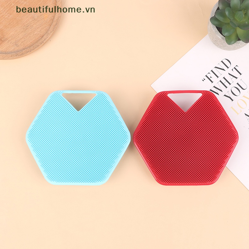 Bàn Chải Tắm Massage Tẩy Tế Bào Chết Bằng Silicone Bền Dễ Sử Dụng