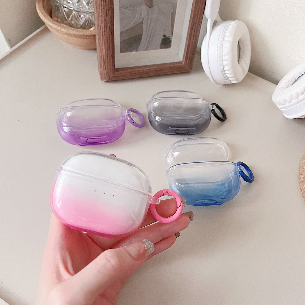 Vỏ Bảo Vệ Hộp Sạc Tai Nghe Không Dây UGREEN HiTune T3 TWS Bằng Silicon TPU Mềm Trong Suốt Chống Sốc Chống Rơi Kèm Móc