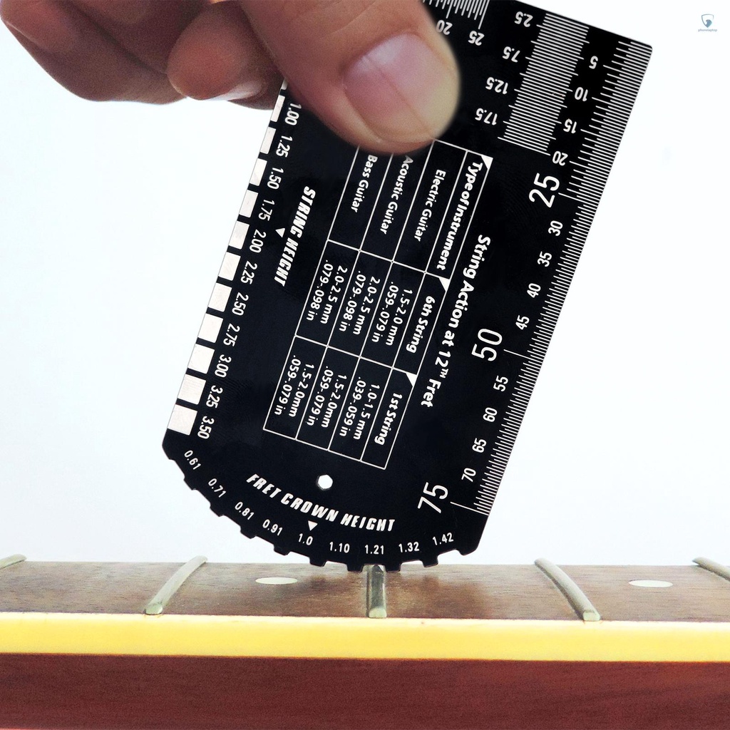 Thước Đo Chiều Cao Dây Đàn Baroque Bằng Kim Loại Kích Thước Bỏ Túi Cho Guitar Bass / Acoustic