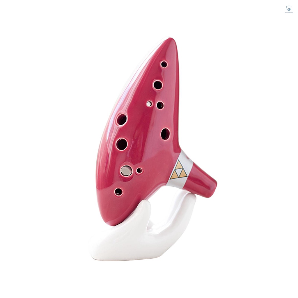 Sáo Ocarina Gốm 12 Lỗ Có Dây Đeo Làm Giá Đỡ Trưng Bày Nhạc Cho Người Mới Bắt Đầu