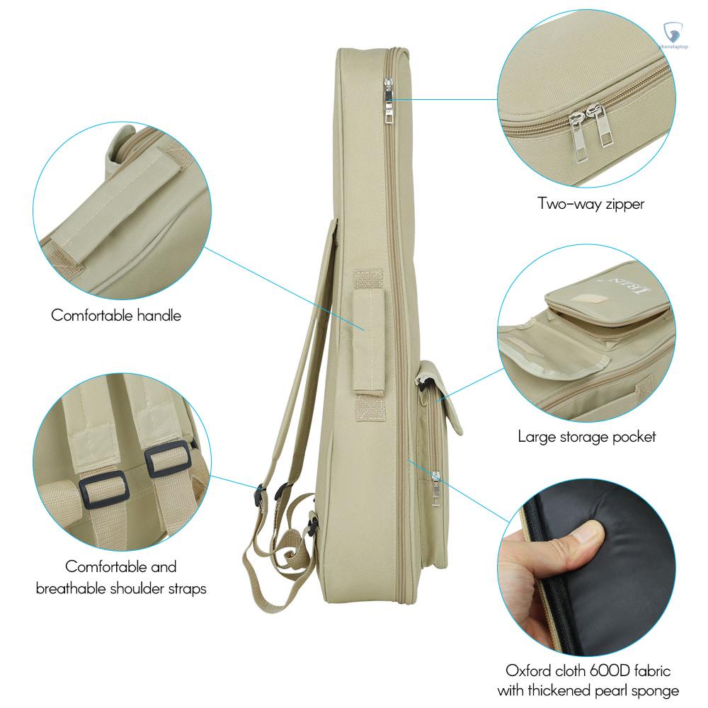 Túi Đeo Vai Đựng Đàn Ukulele 24 Inch Bằng Cotton Dày Dặn Chống Thấm Nước Tiện Dụng